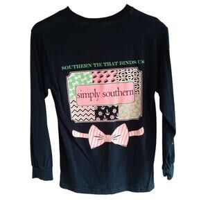 Simply Southern Long Sleeve Navy Tee